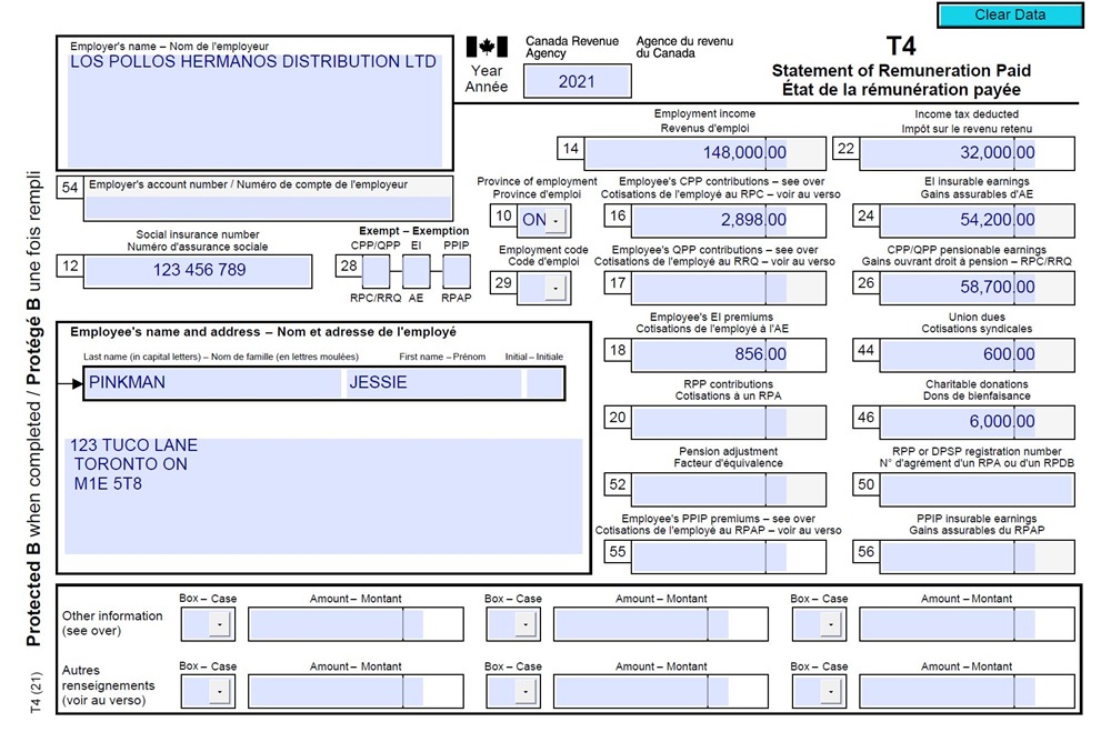 Complete the following personal tax case