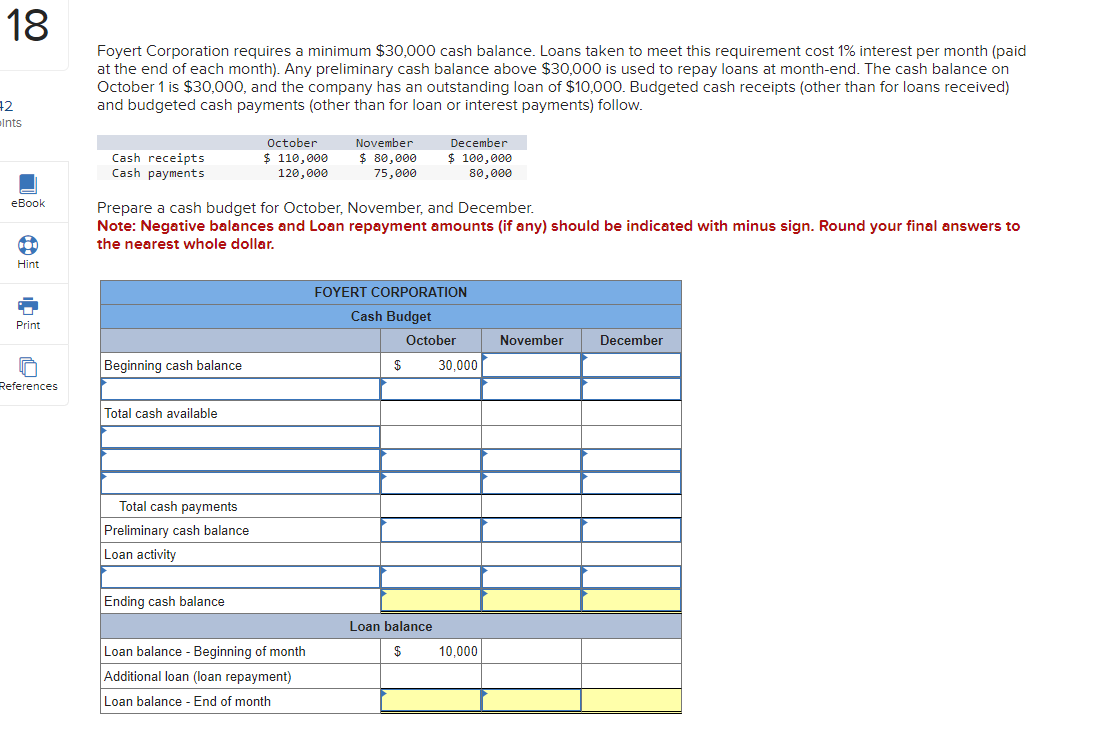 References Karim Corporation requires a minimum