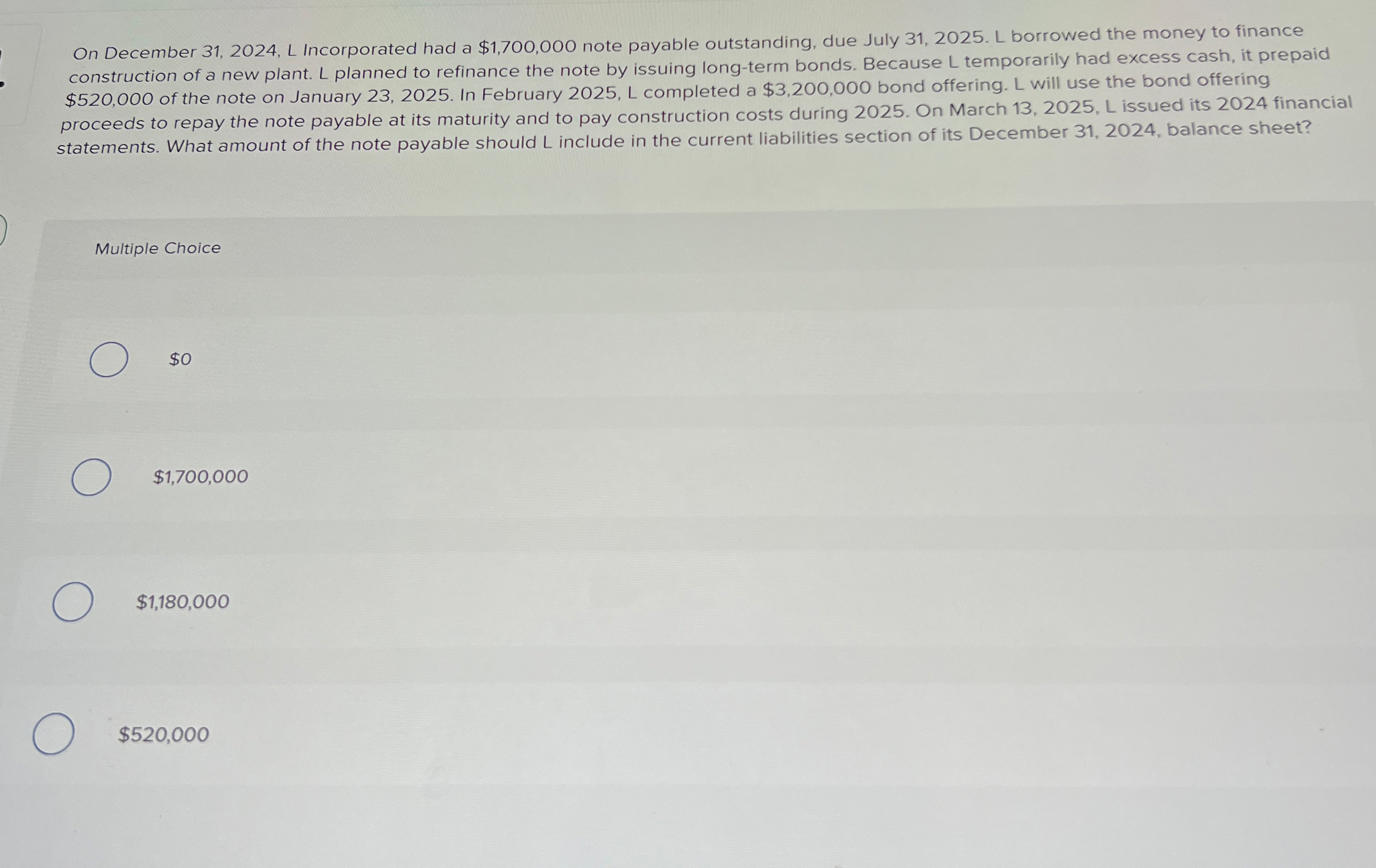 On December 3 1 , 2 0 2 4 , L Incorporated had a