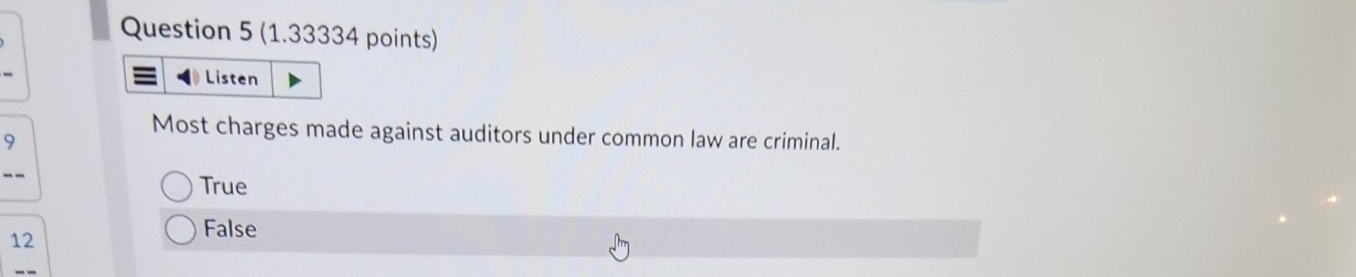Question 5 ( 1 . 3 3 3 3 4 points ) 9 Most