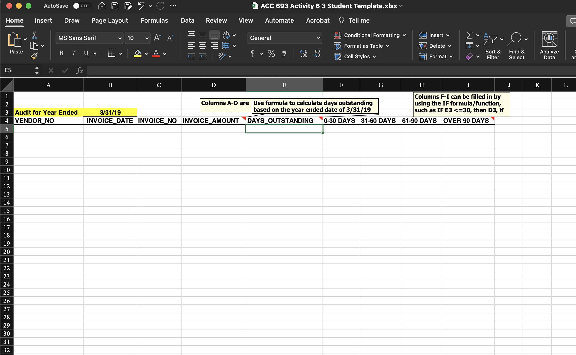 AutoSave OFF A A E ? C ... ACC 693 Activity 6 3