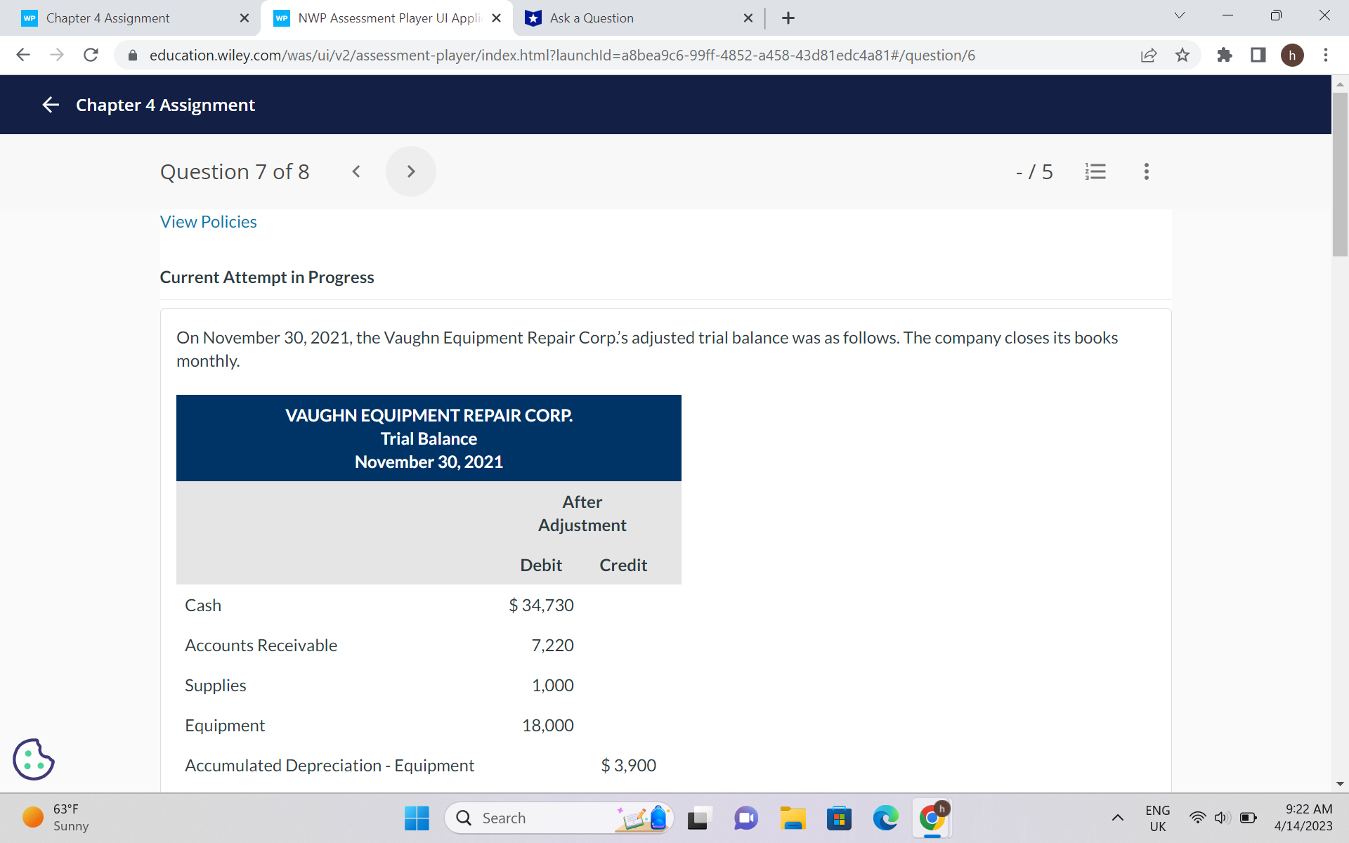 needed help with a accounting question please