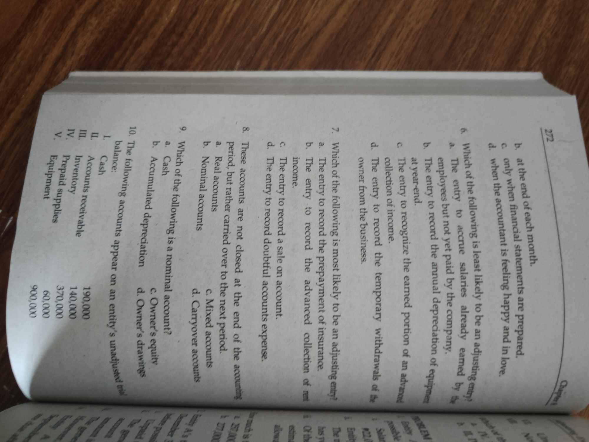 Answer the multiple choice What is the adjusting