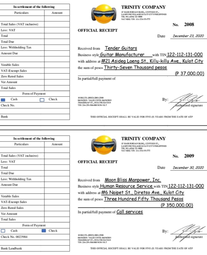 Hello I post this complete picture and accounting