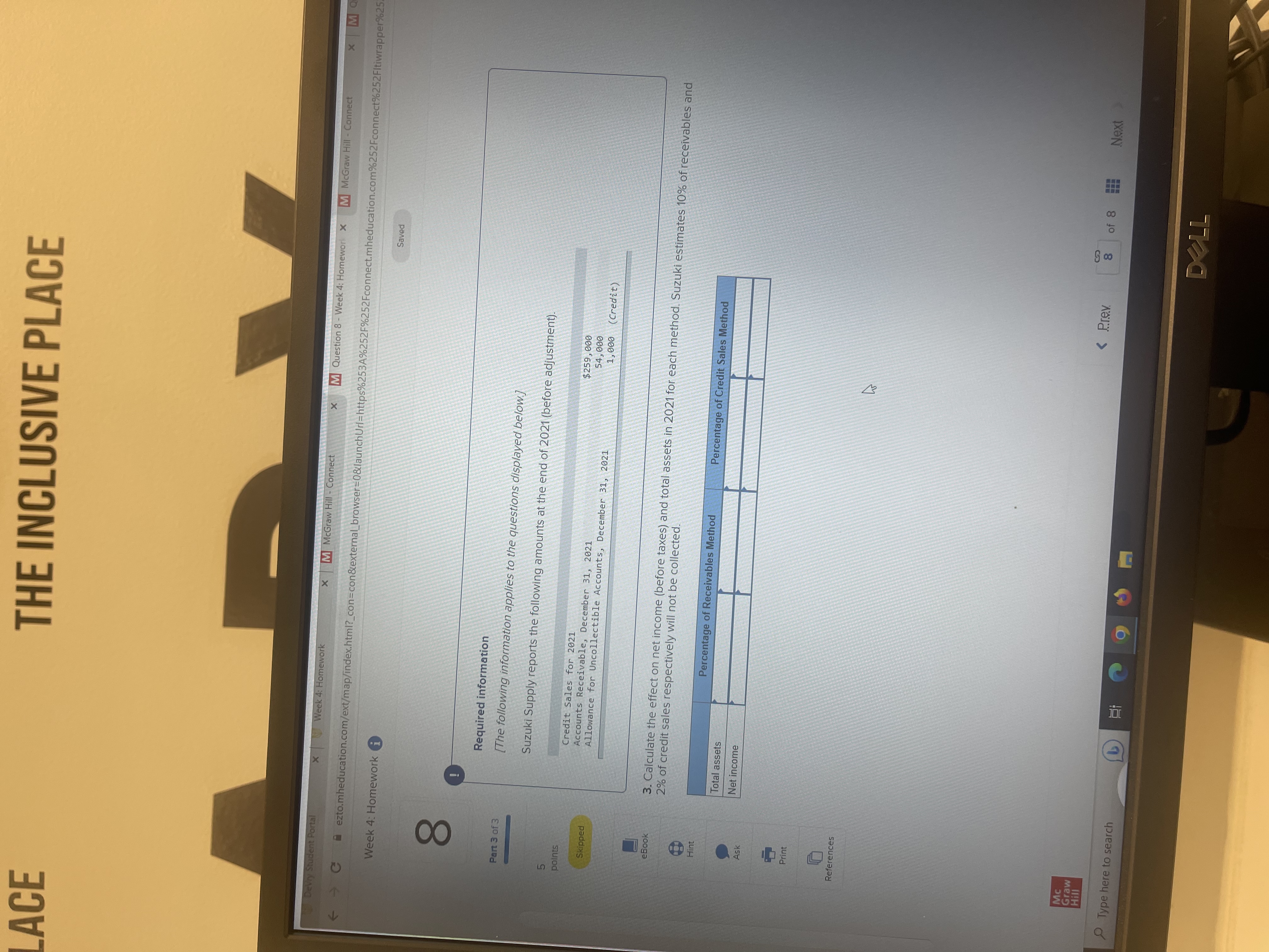 * Week 4: Homework * M McGraw Hill - Connect x M