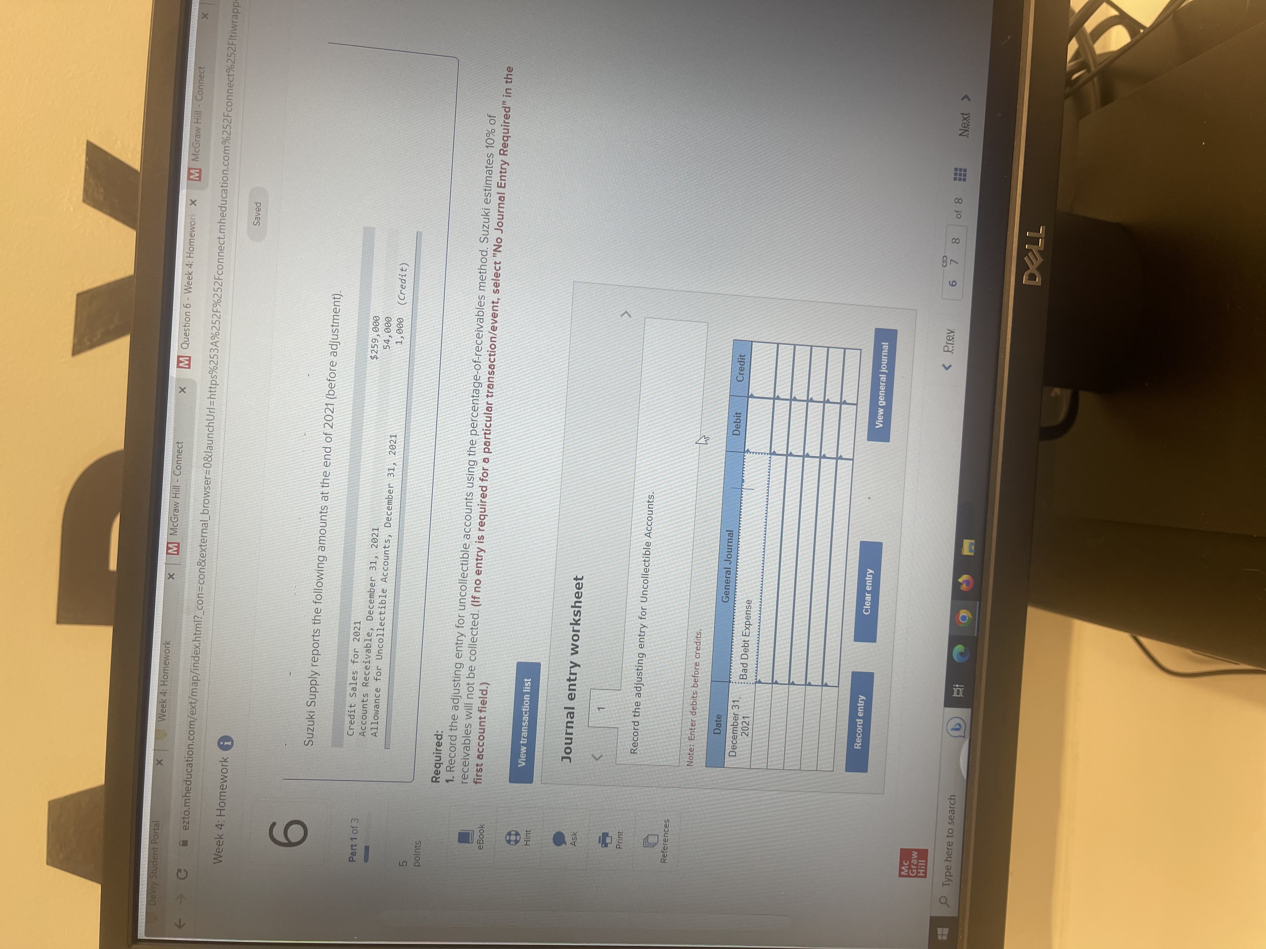 * Week 4: Homework * M McGraw Hill - Connect x M
