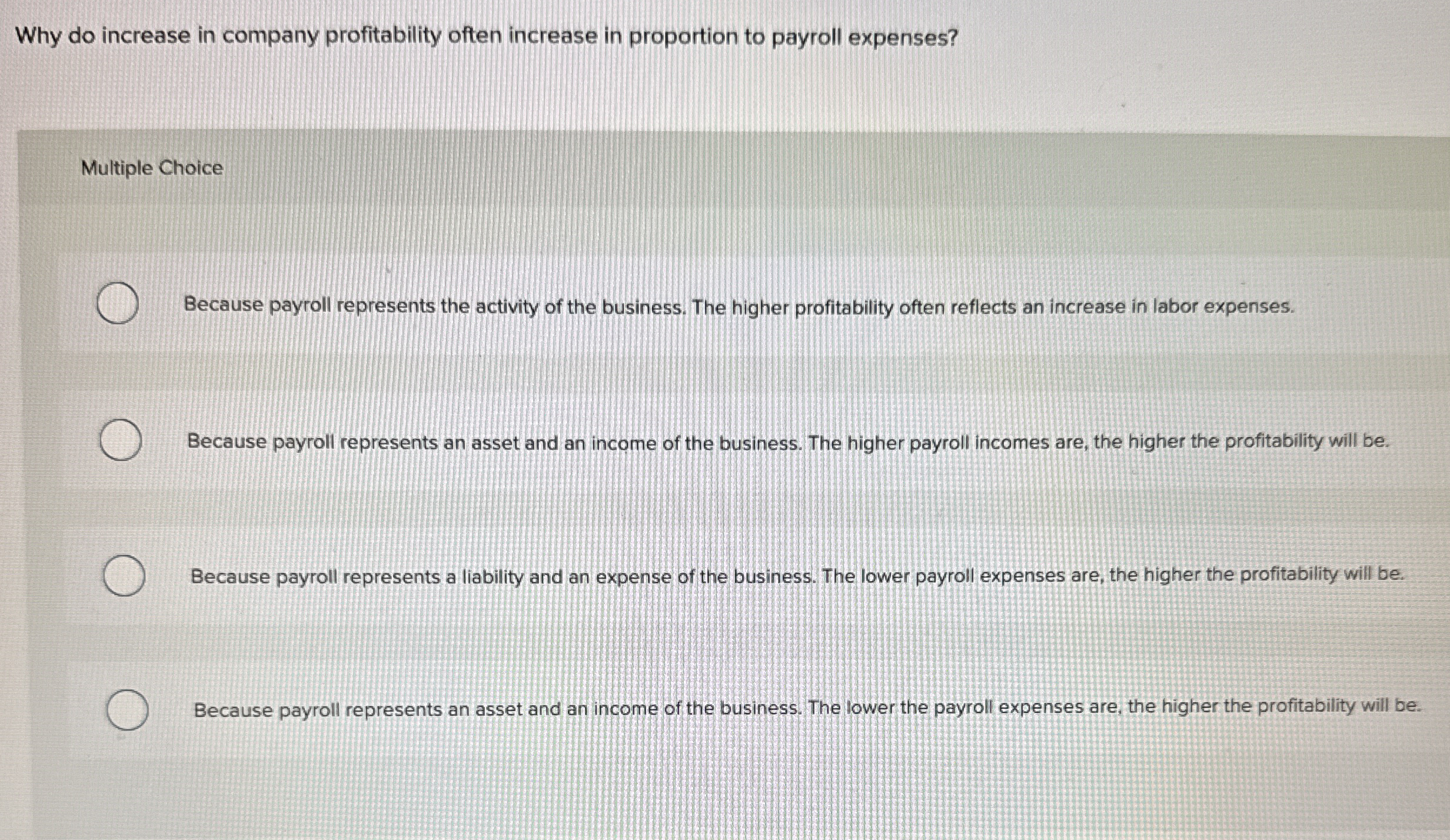 Why do increase in company profitability often