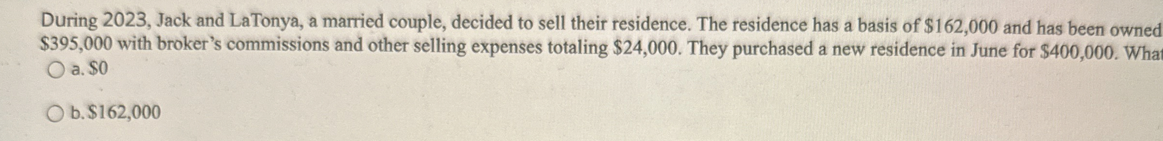 During 2 0 2 3 , Jack and LaTonya, a married