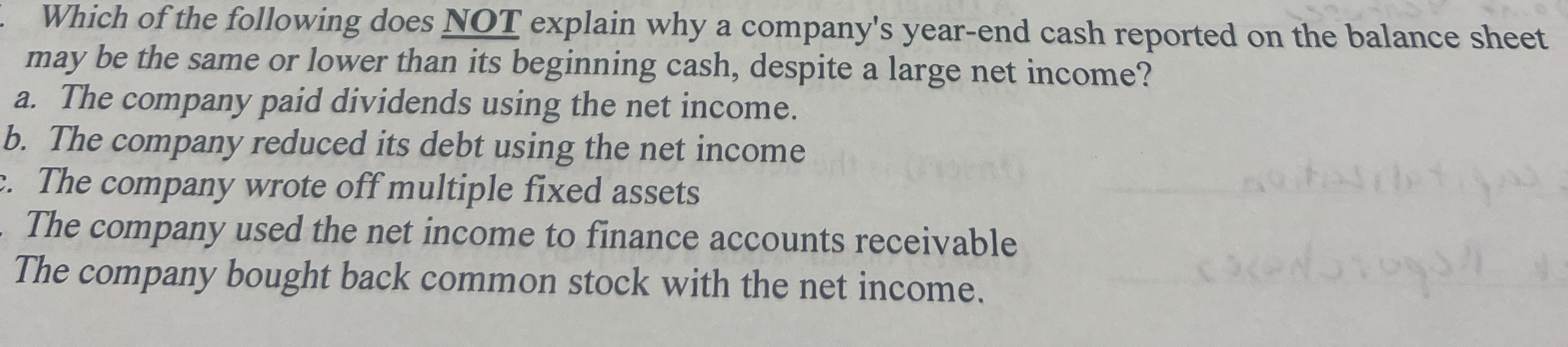 Which of the following does NOT explain why a