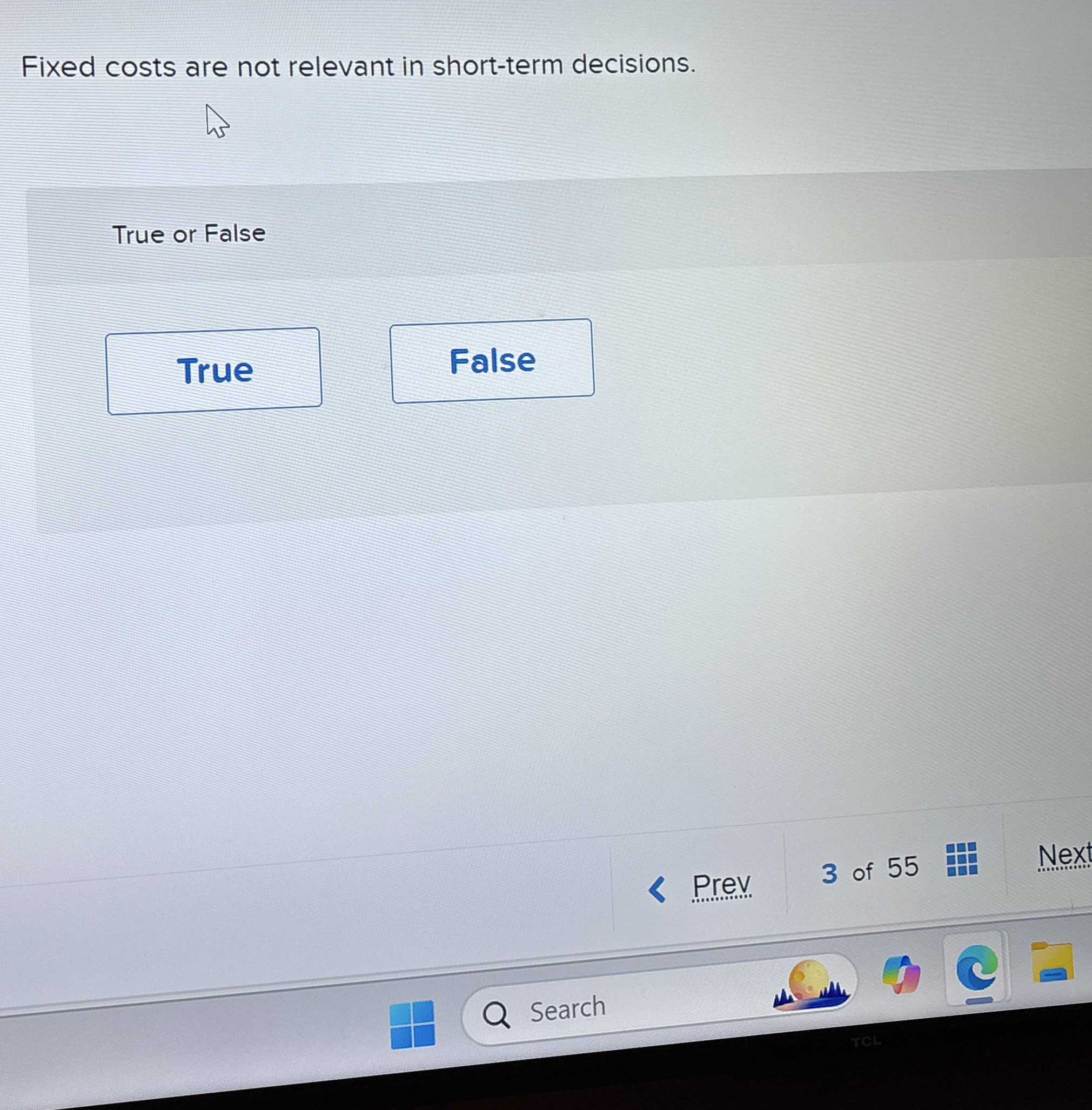 Fixed costs are not relevant in short - term