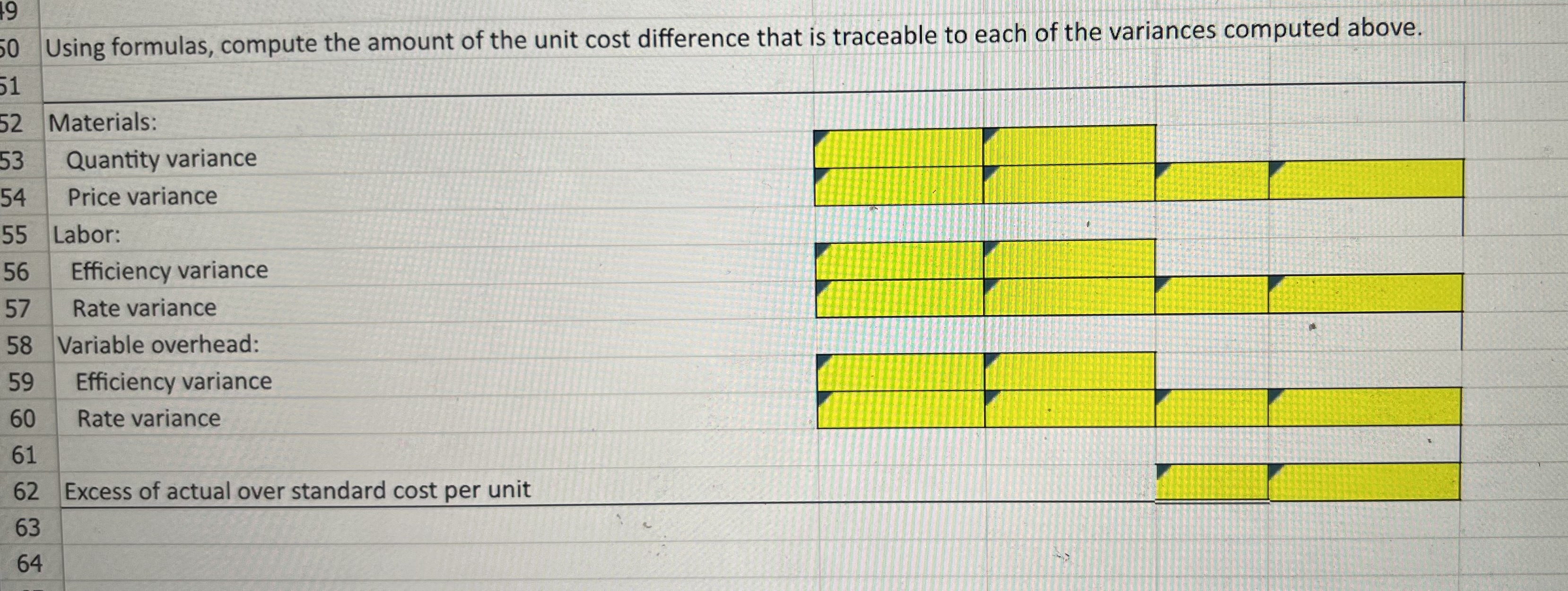 A11 X V fx Standard A B C D E F G H I N Standards