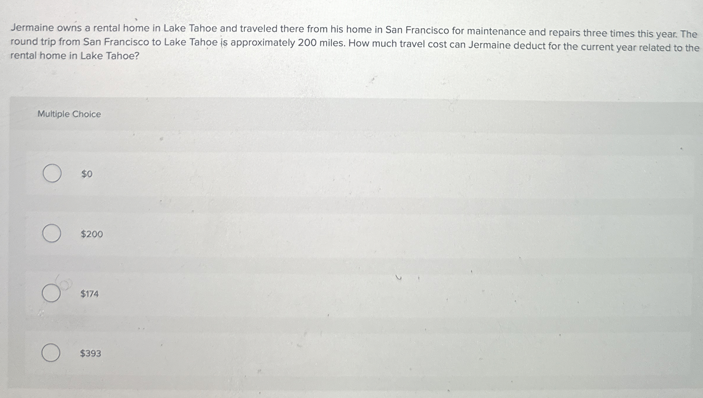 Jermaine owns a rental home in Lake Tahoe and