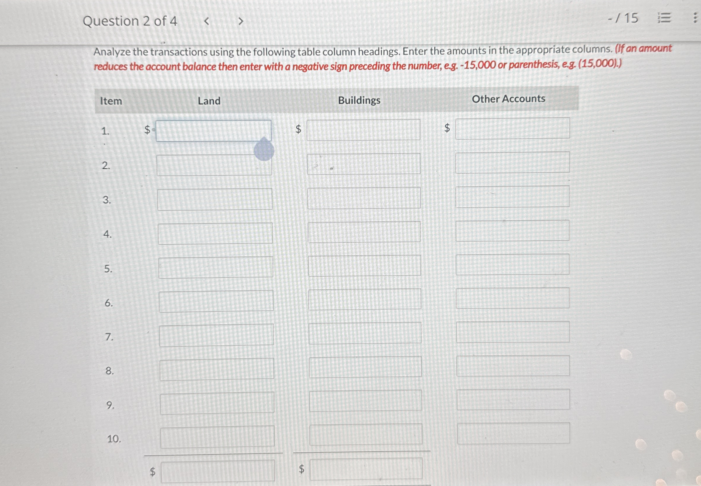 Question 2 of 4 / 1 5 Concord Company was
