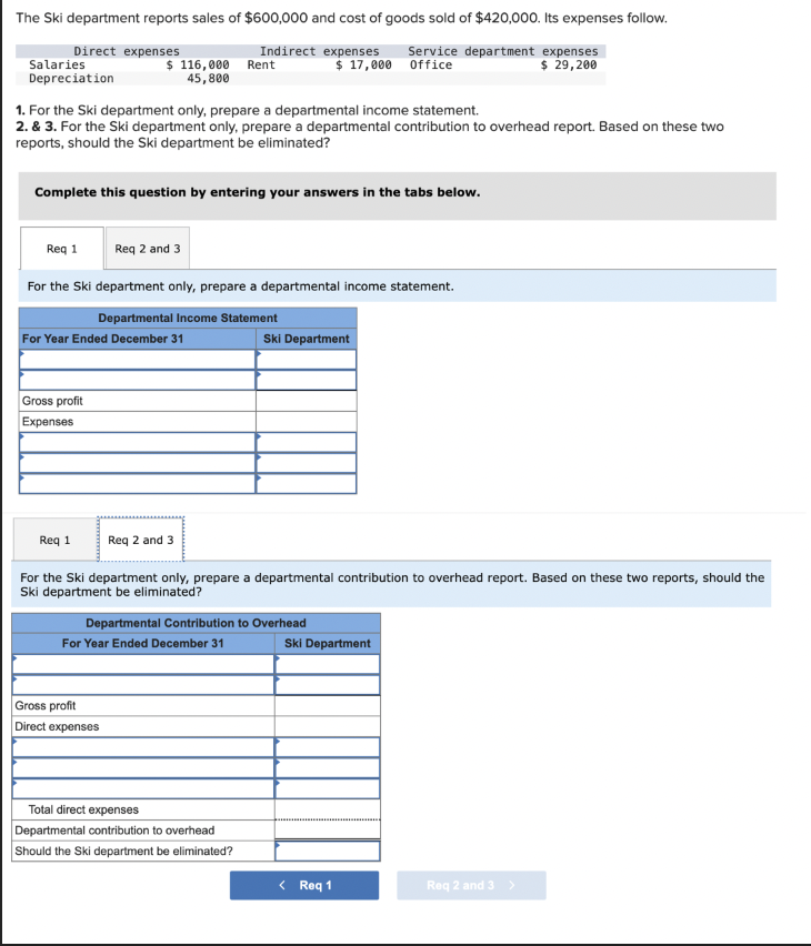The Ski department reports sales of $ 6 0 0 , 0 0