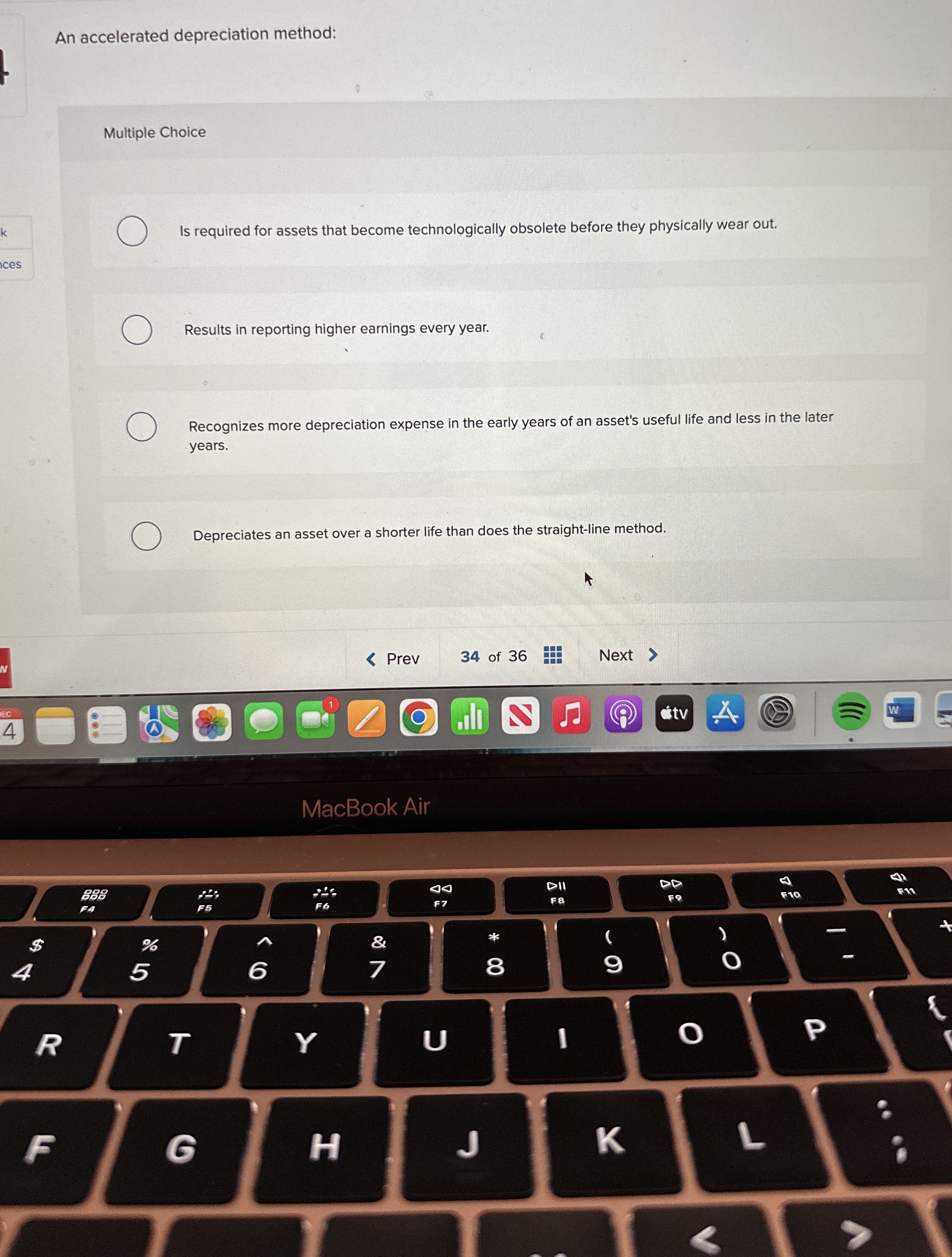 An accelerated depreciation method: Multiple