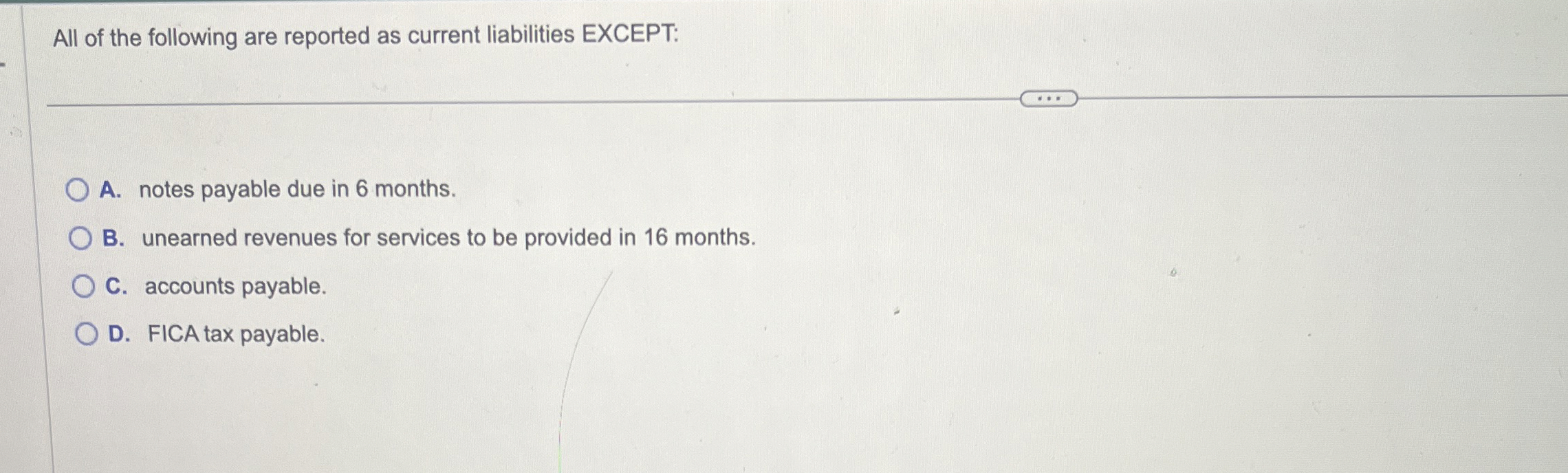 All of the following are reported as current