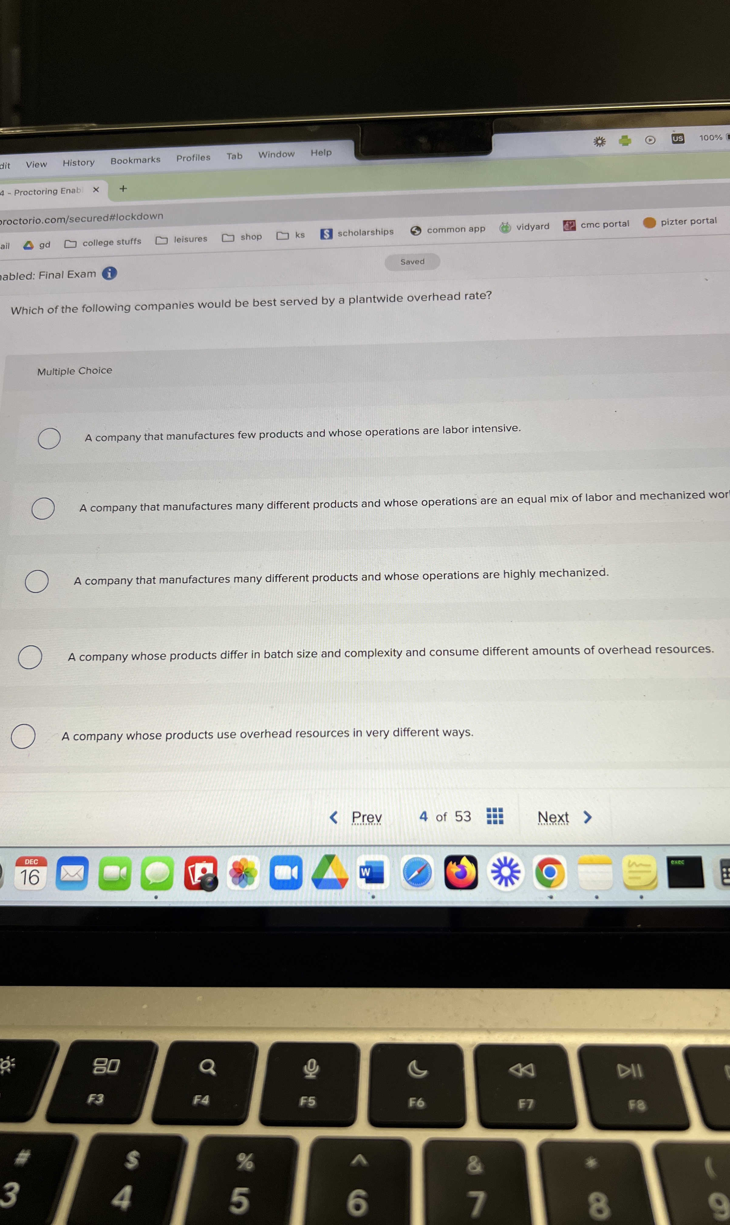 abled: Final Exam Which of the following