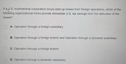 ( asters ? A . Oparation trough a forfign uhinayy