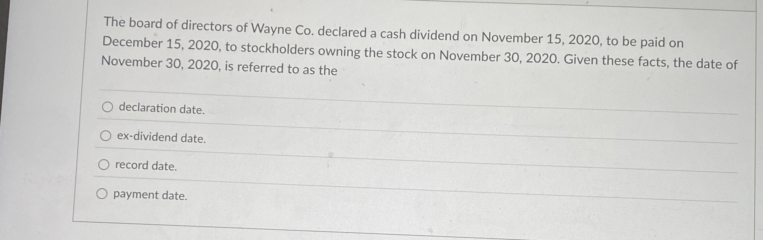 The board of directors of Wayne Co . declared a