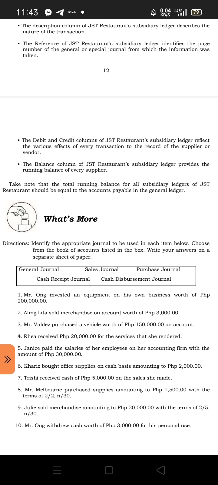 Directions: Match Column A with Column B. Write