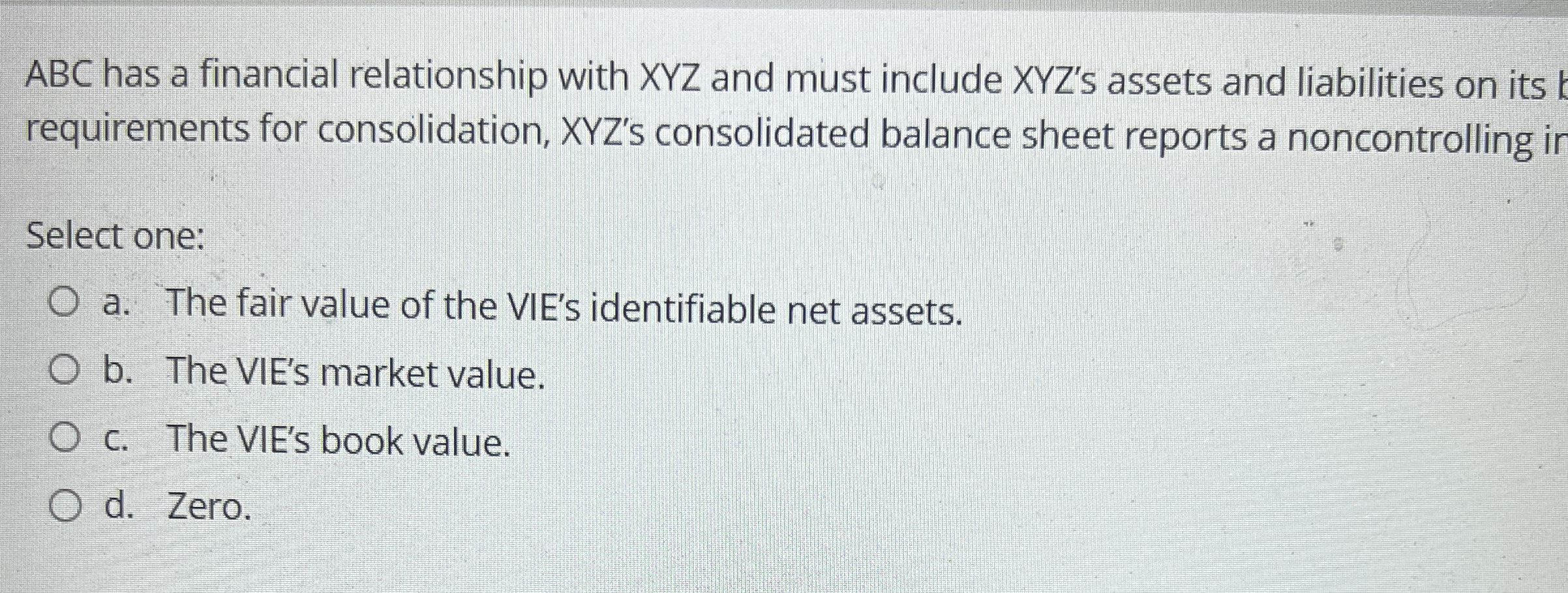 ABC has a financial relationship with XYZ and