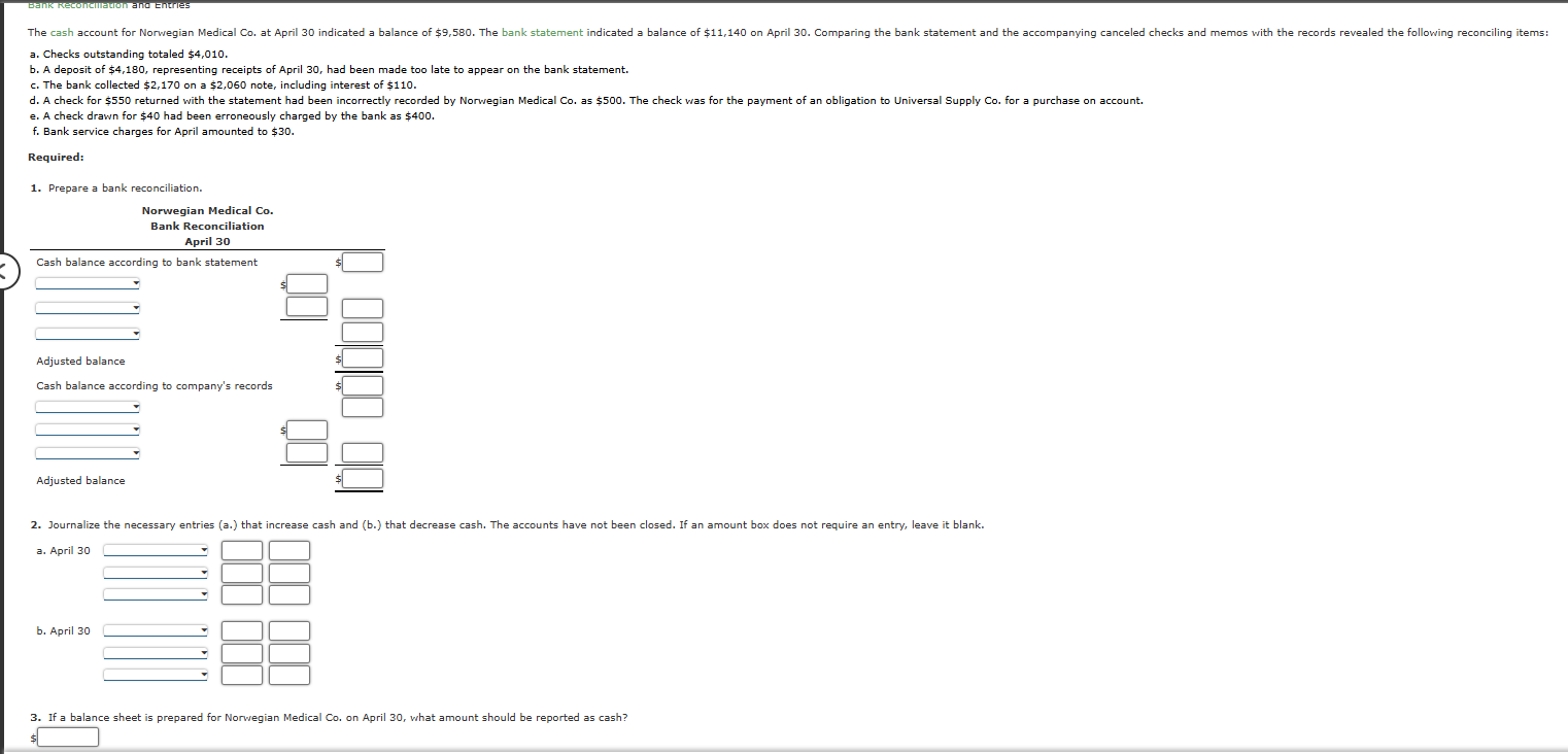 Bank Rectontmintion anda Entries a . Checks