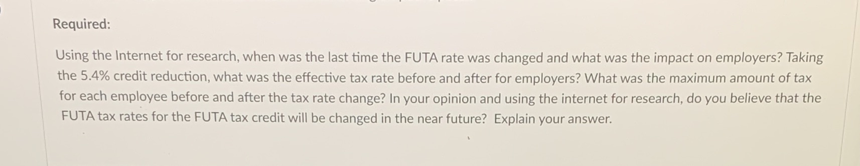 Required: Using the Internet for research, when