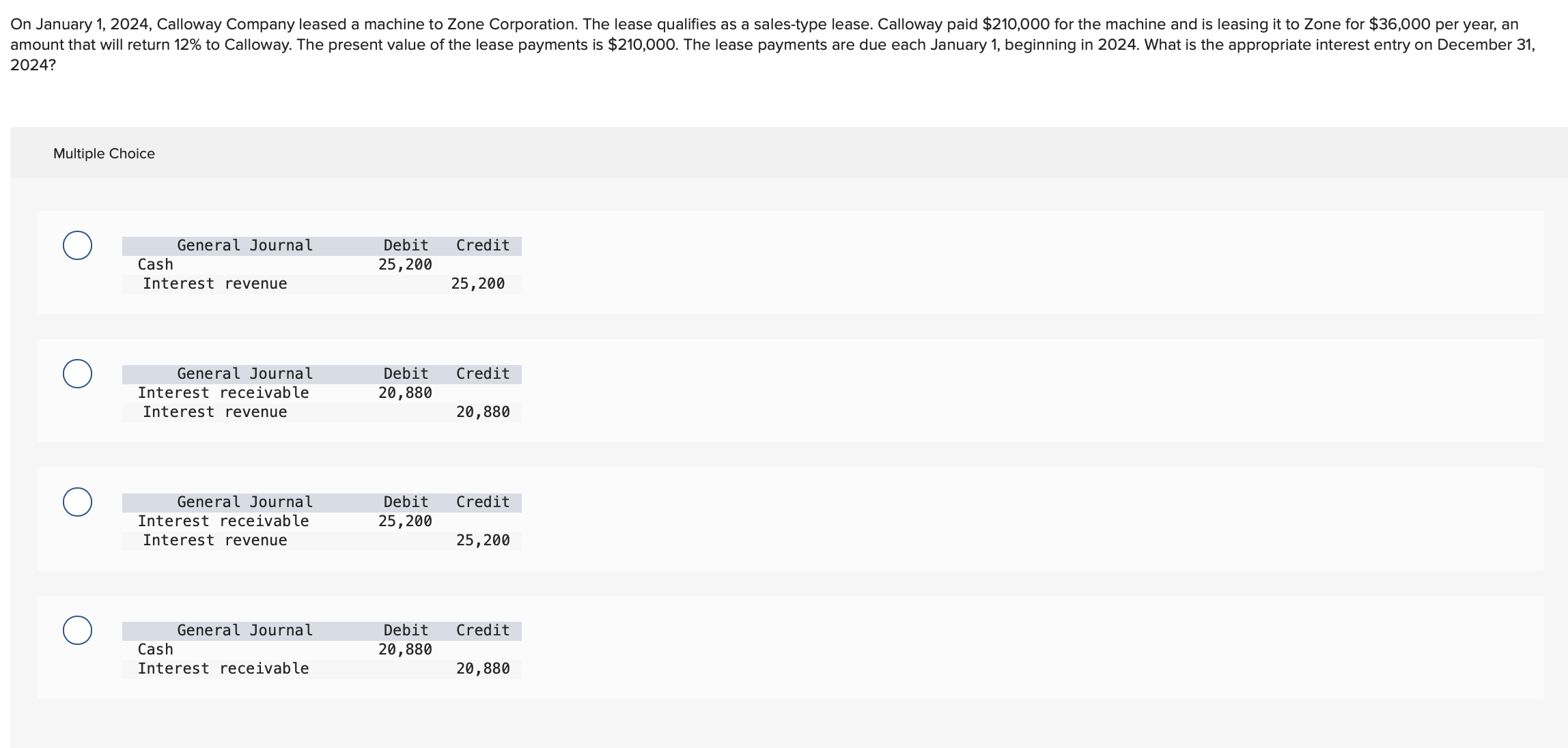 Refer to the following lease amortization
