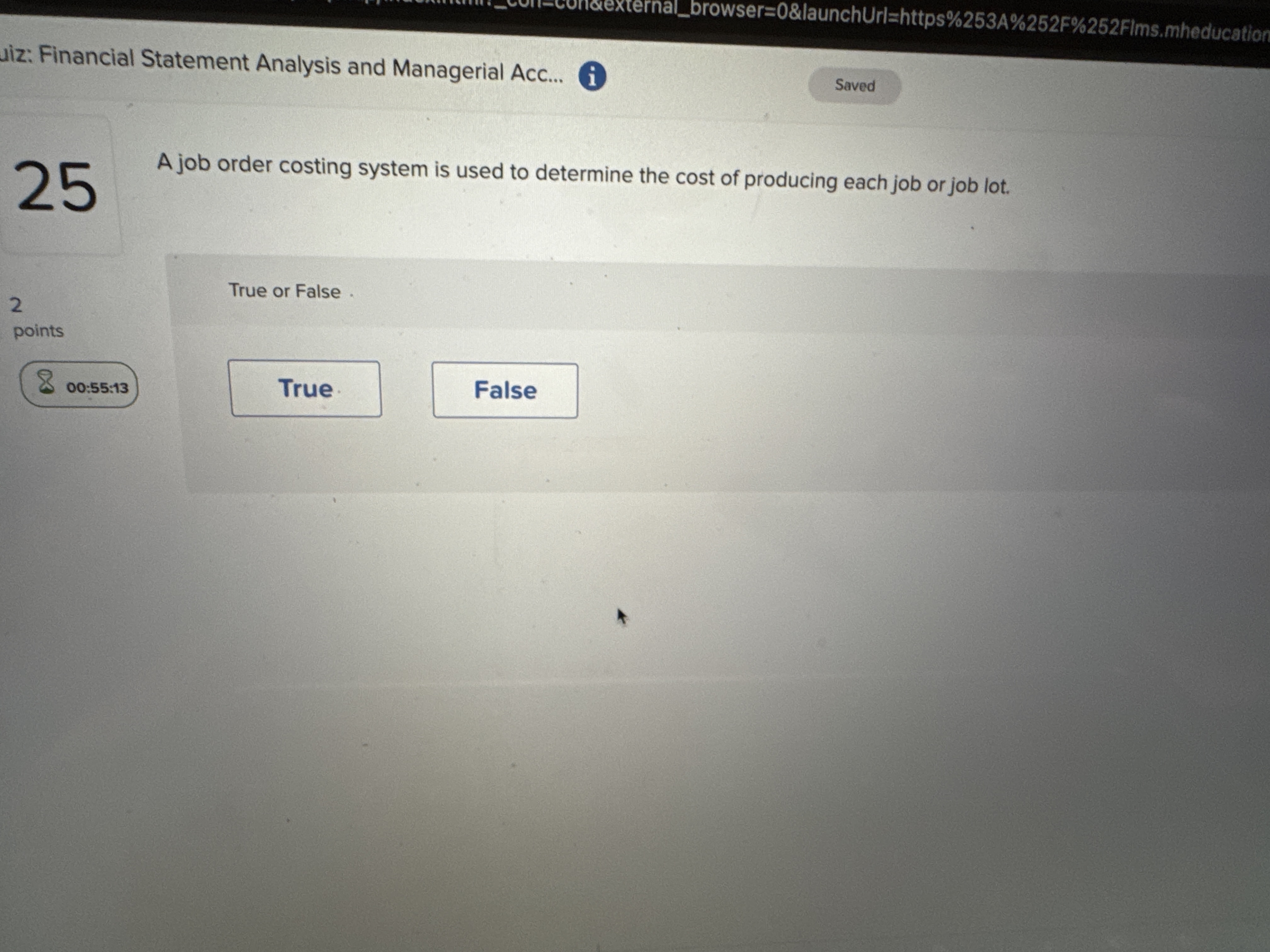 2 5 A job order costing system i s used t o
