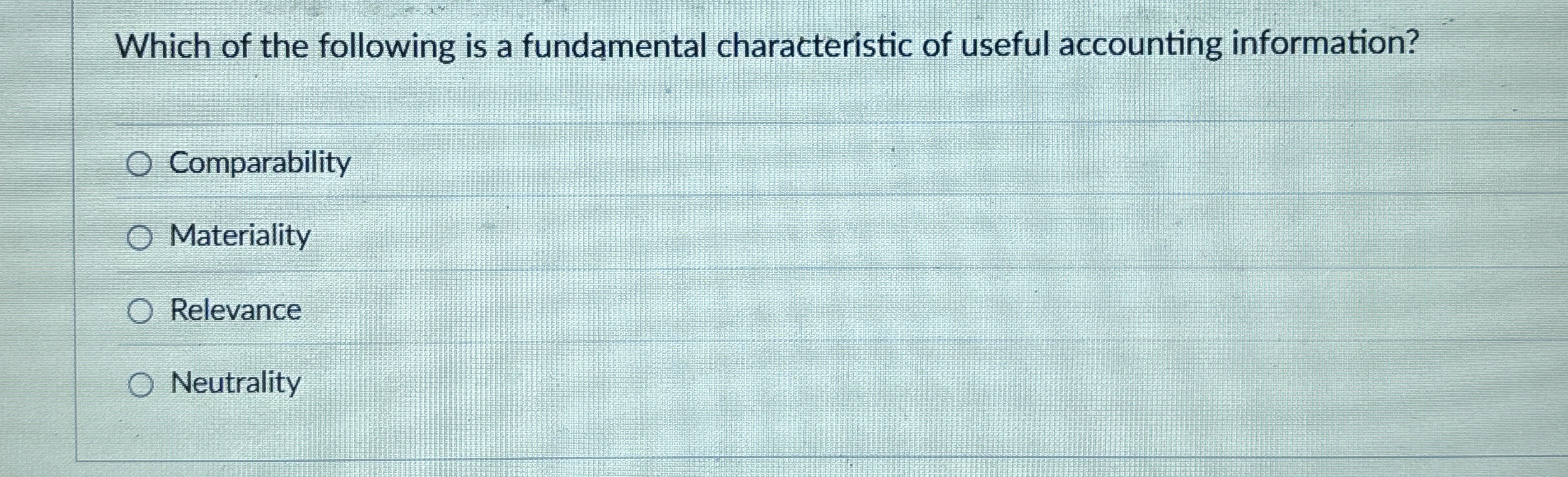 Which of the following is a fundamental