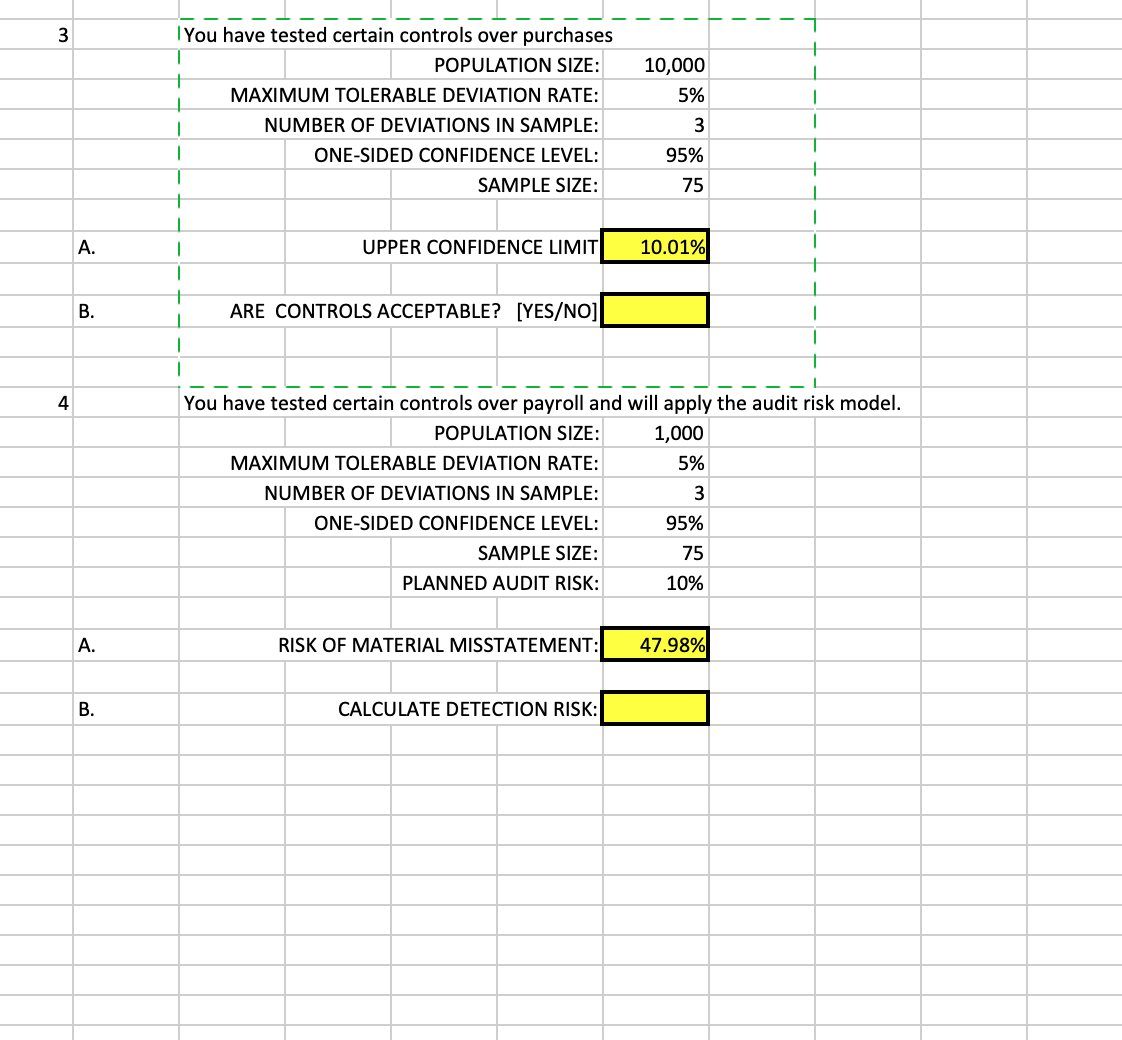 3 I You have tested certain controls over