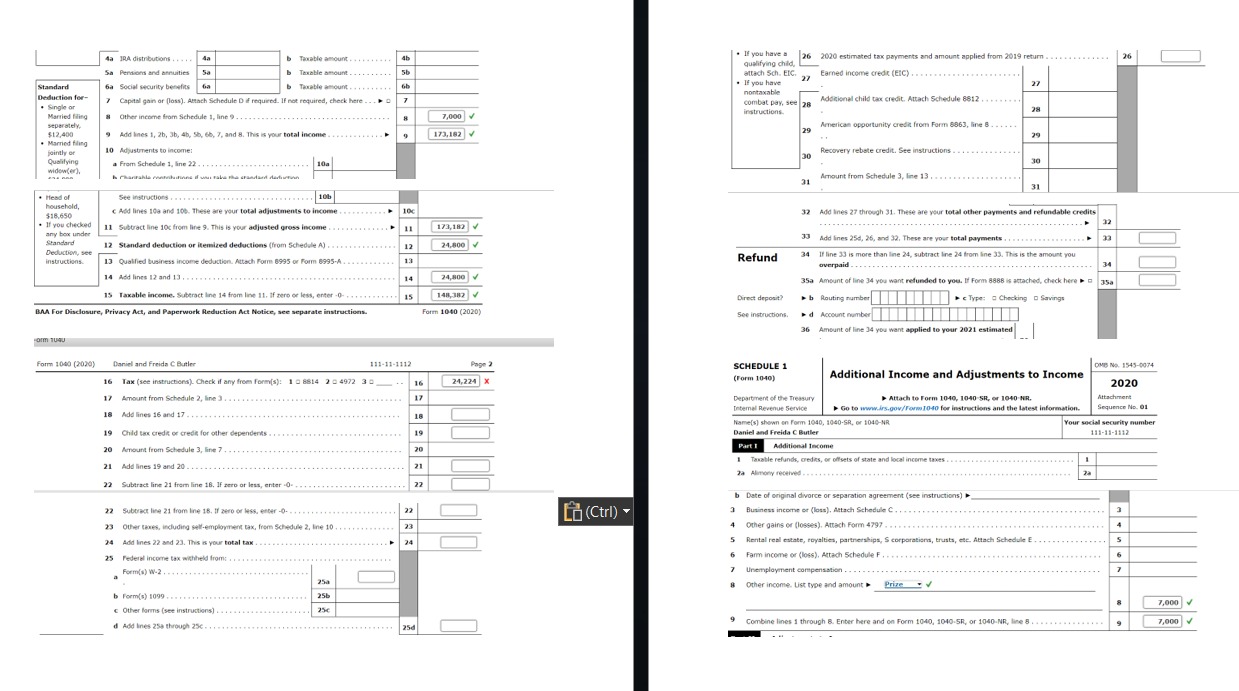 Note: This problem is for the 2020 tax year.