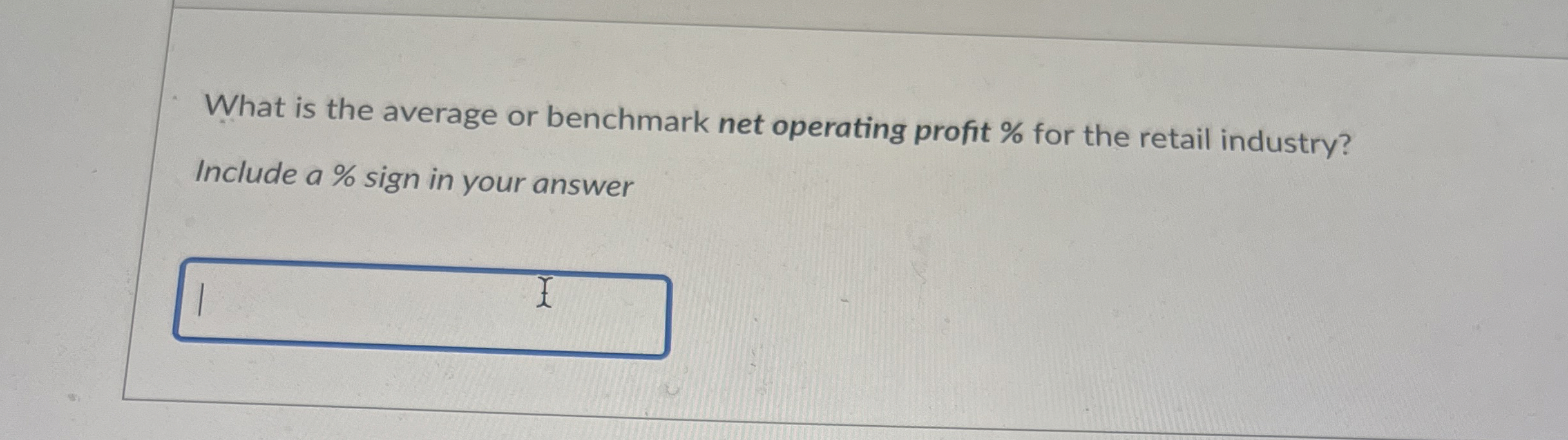 What is the average or benchmark net operating