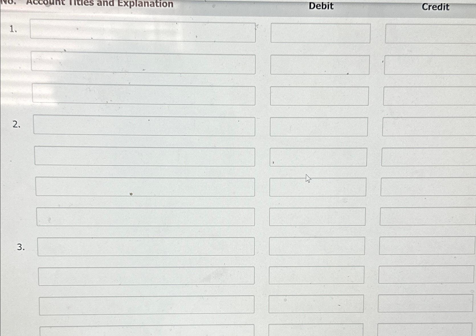 For each of the unrelated transactions described