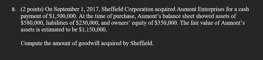 ( 2 points ) O n September 1 , 2 0 1 7 ,