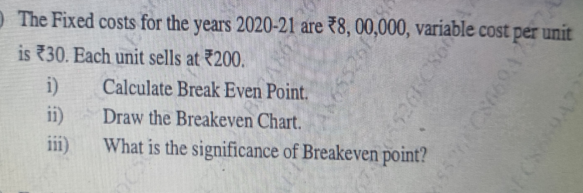The Fixed costs for the years 2 0 2 0 - 2 1 are 8