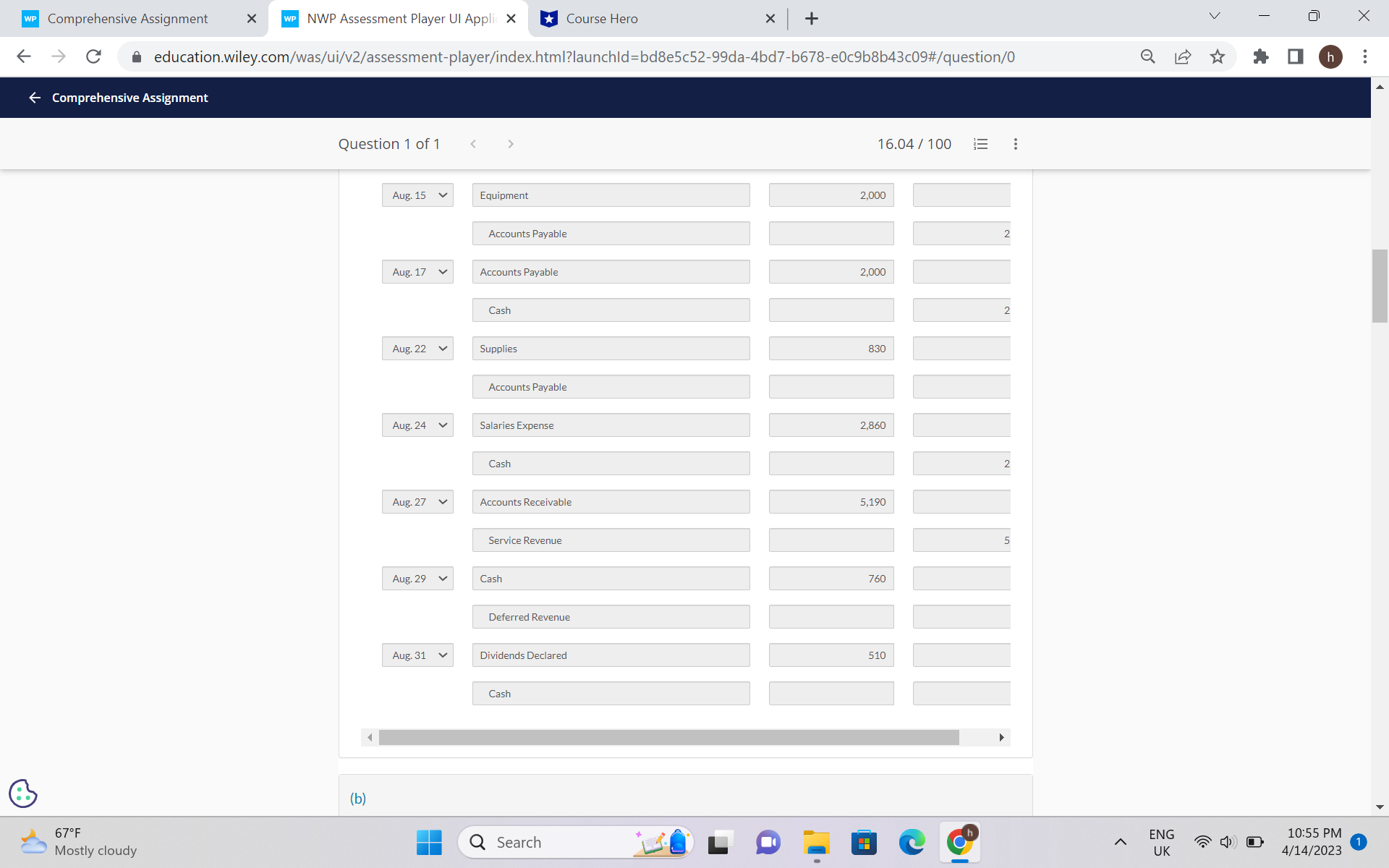 good evening needed help with a accounting