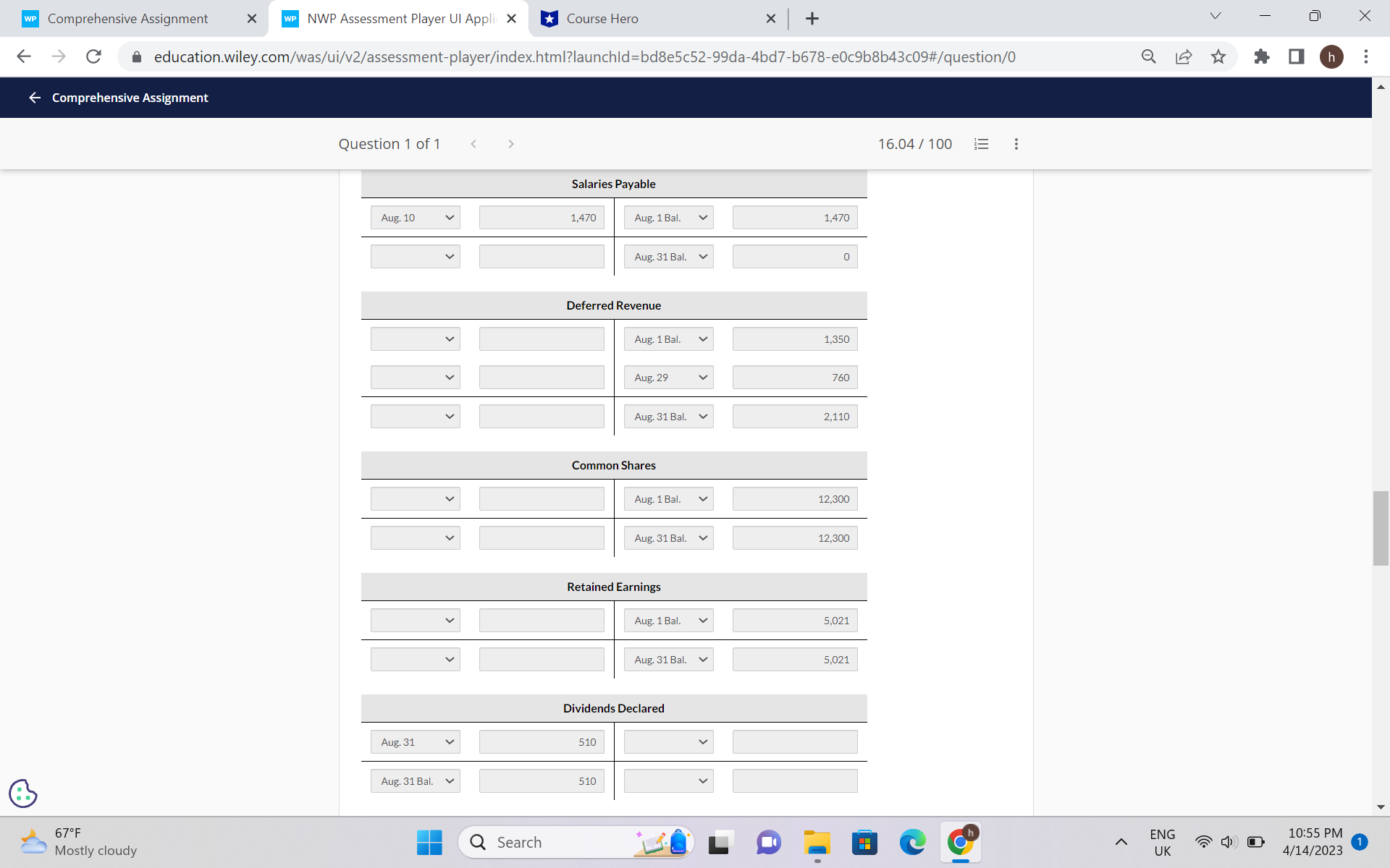 good evening needed help with a accounting
