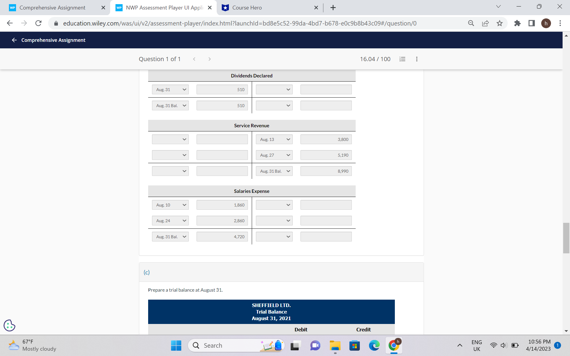 good evening needed help with a accounting