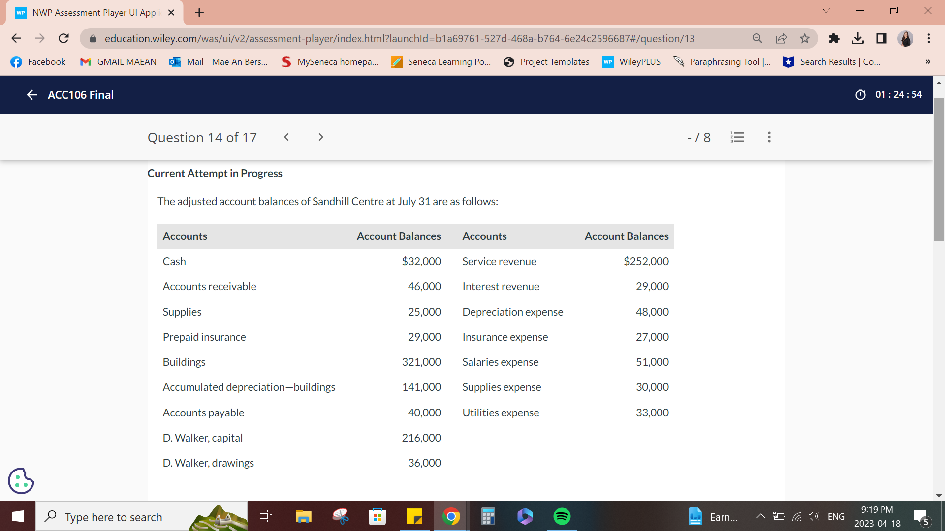 WP NWP Assessment Player UI Appli X + V X C