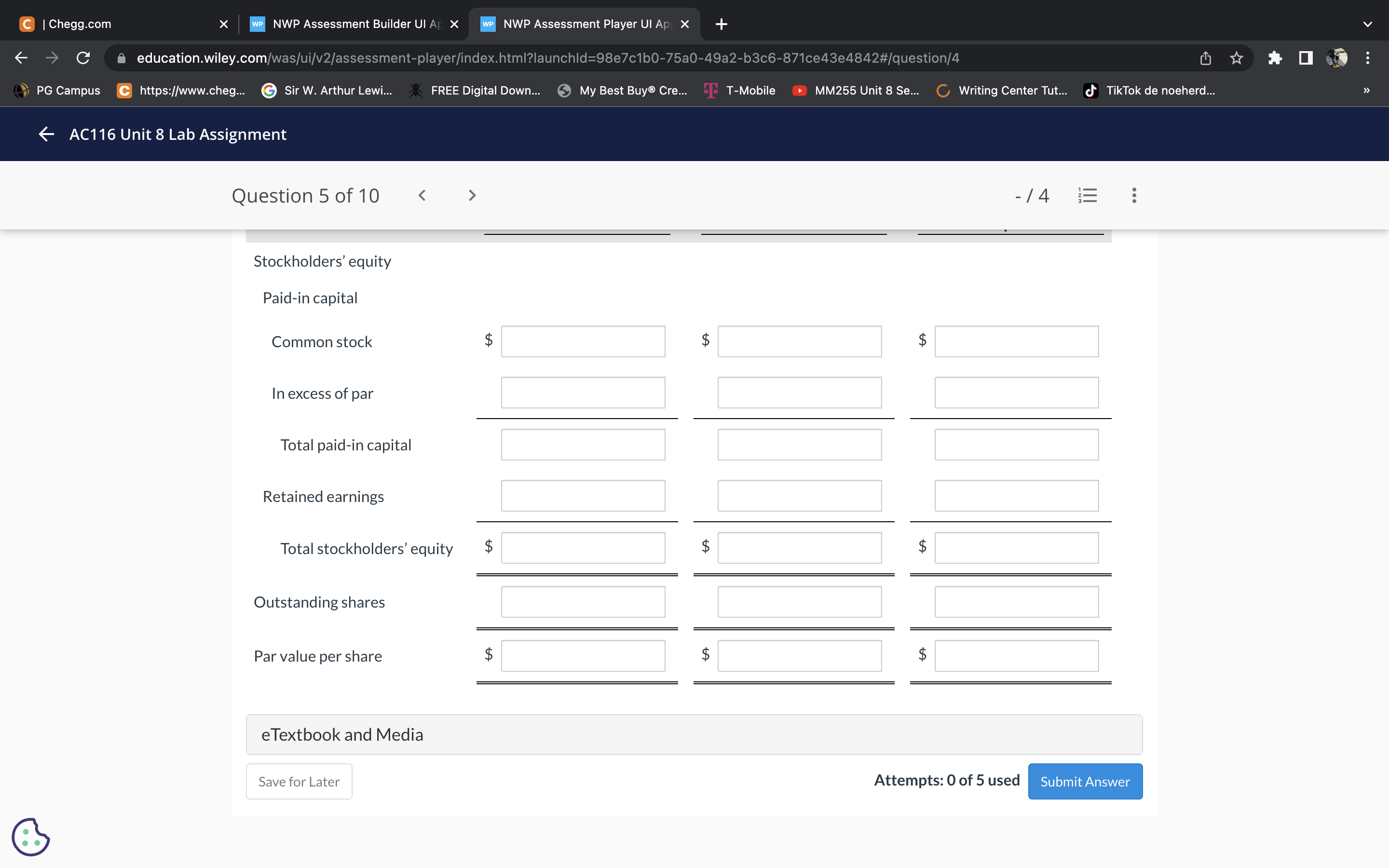 C | Chegg.com WP NWP Assessment Builder UI Ar X