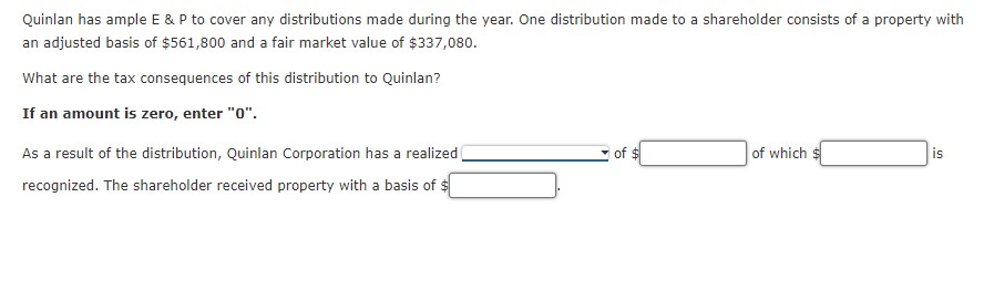 Quinlan has ample E & P to cover any
