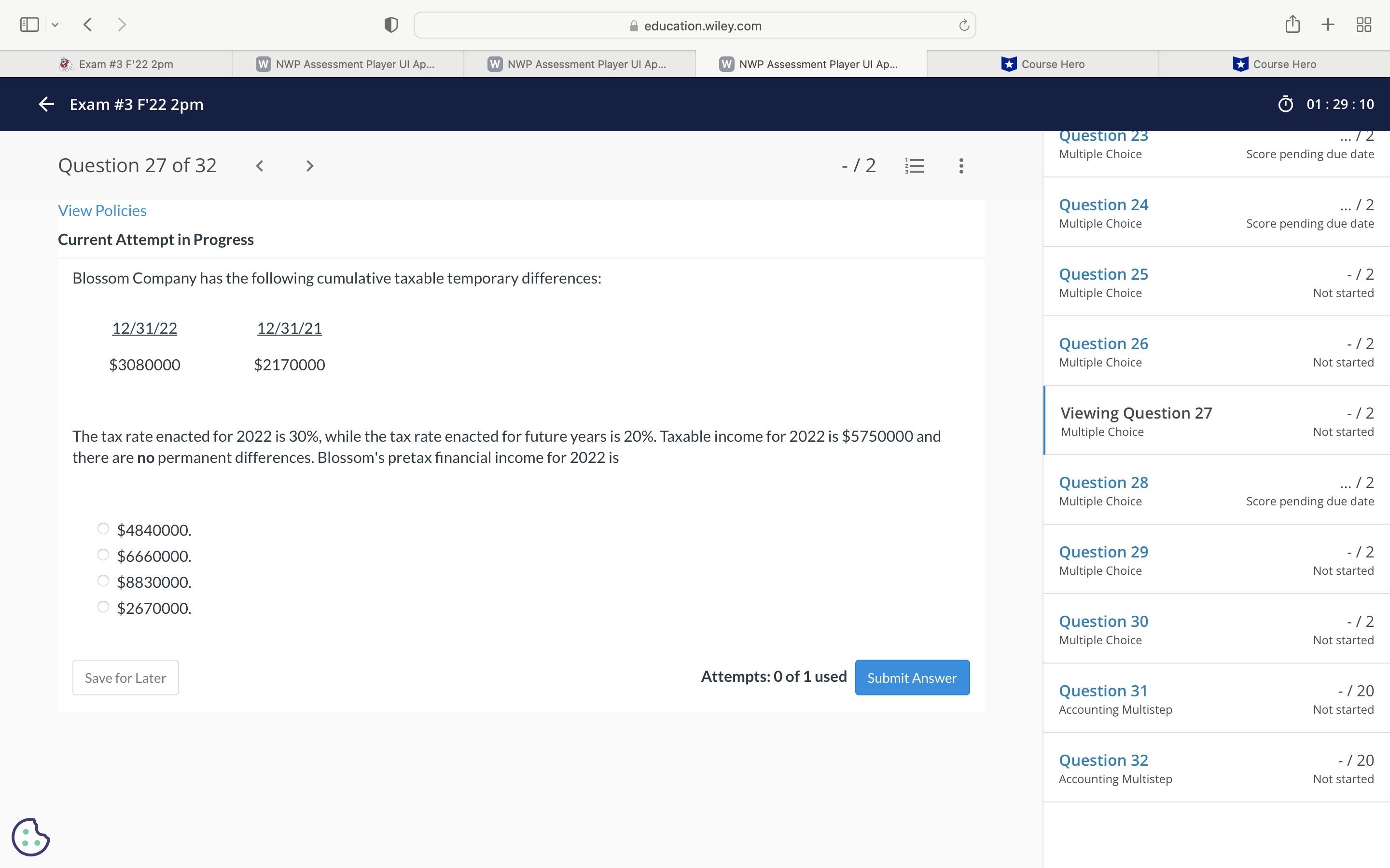 v < 3 Exam #3 F'22 2pm 6 Exam #3 F'22 2pm 0
