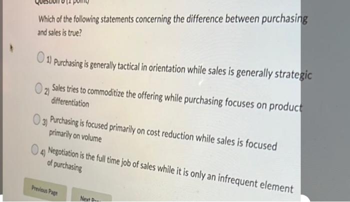 Which of the following statements concerning the