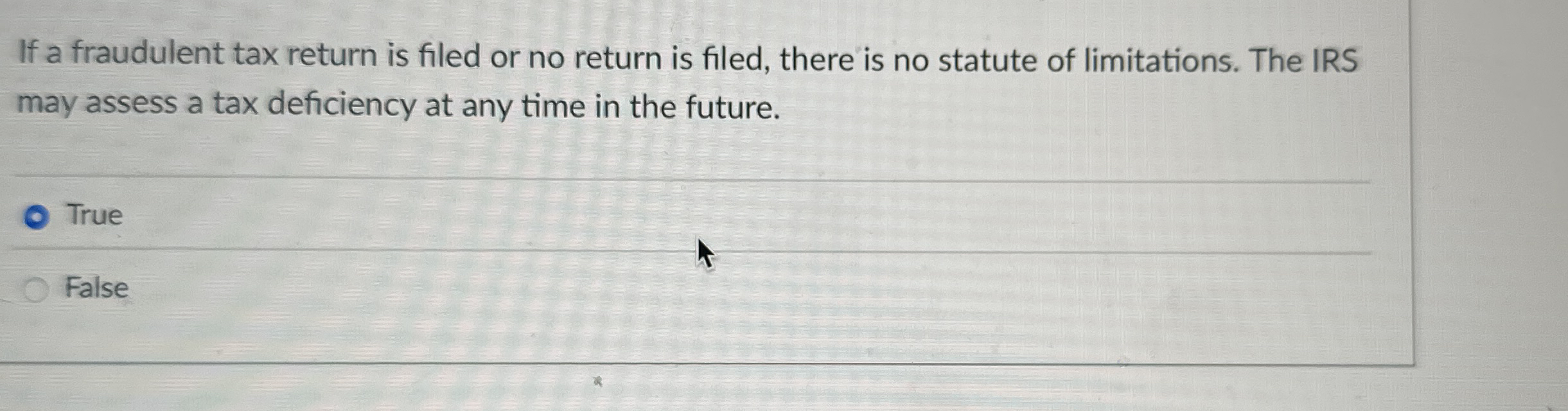 If a fraudulent tax return is filed or no return