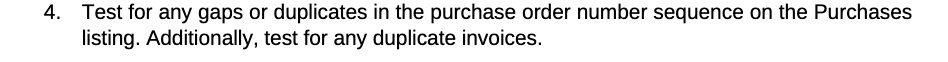 4. Test for any gaps or duplicates in the
