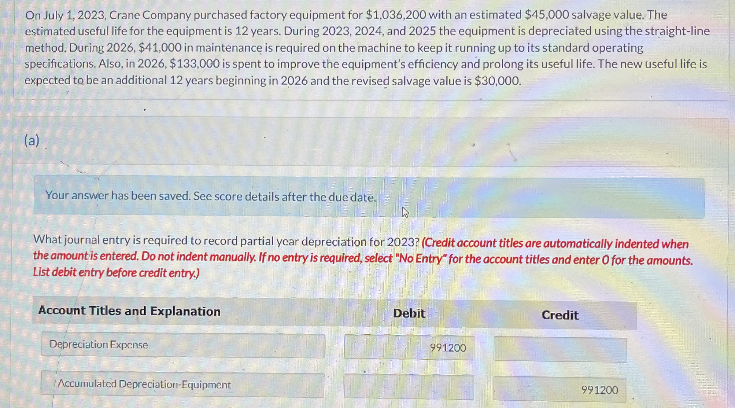 On July 1 , 2 0 2 3 , Crane Company purchased