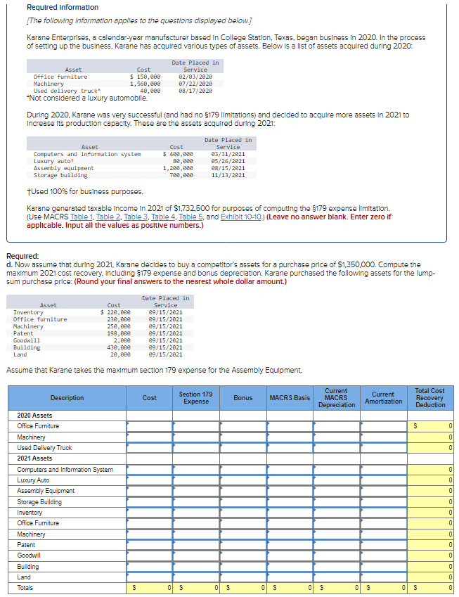 Required Information [The following information