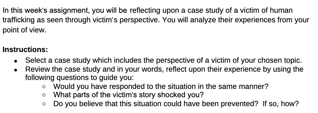 In this week's assignment, you will be