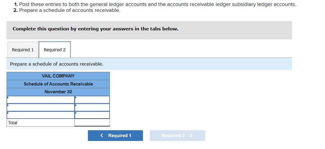 Exercise 9-1 (Algo) Accounts receivable